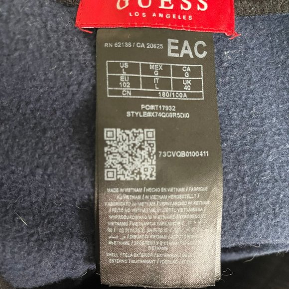 Guess Leonardo Jogger Sweatpants Blue Size Large - Picture 3 of 3